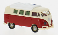 31636 VW T1b Camper mit geschlossenem Dach hellbeige/rot. 1:87