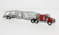 86262 Kenworth W900 Autotransporter-Sattelzug Rot/Silber. 1:87