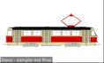 64501 Tatra T3/T4 Strassenbahn "Chemnitz". 1:87